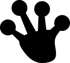 Frog Paw Shape Outline Drawing Svg Vector, Free Vectors File